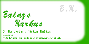 balazs markus business card